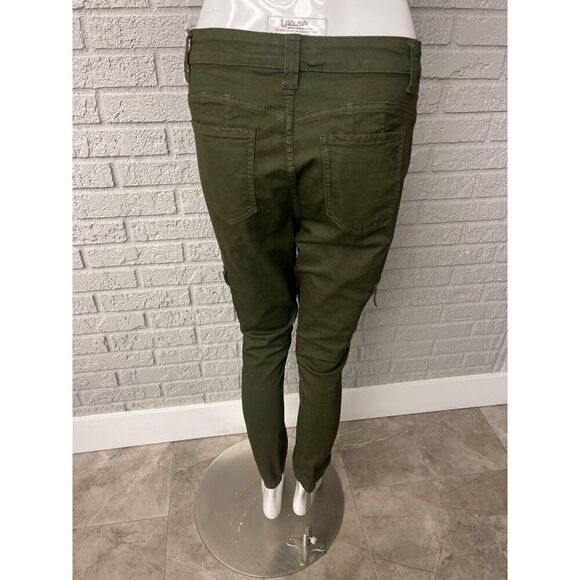 V.I.P. Jeans Women Green Cargo Jogger Pant Size 13 /14 - Picture 4 of 11